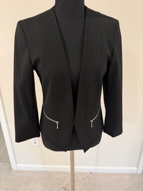 Express Black Open Front Blazer Jacket Women’s Size 6